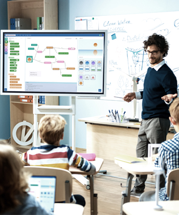 Pantallas interactivas para educación