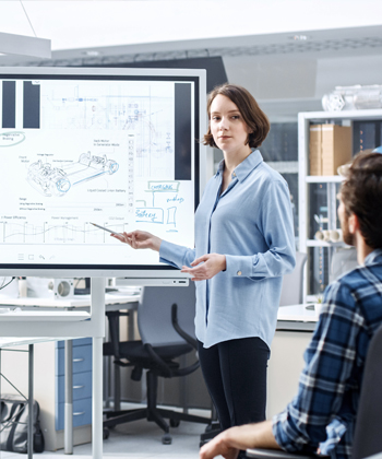 Pantallas interactivas para salas de reuniones